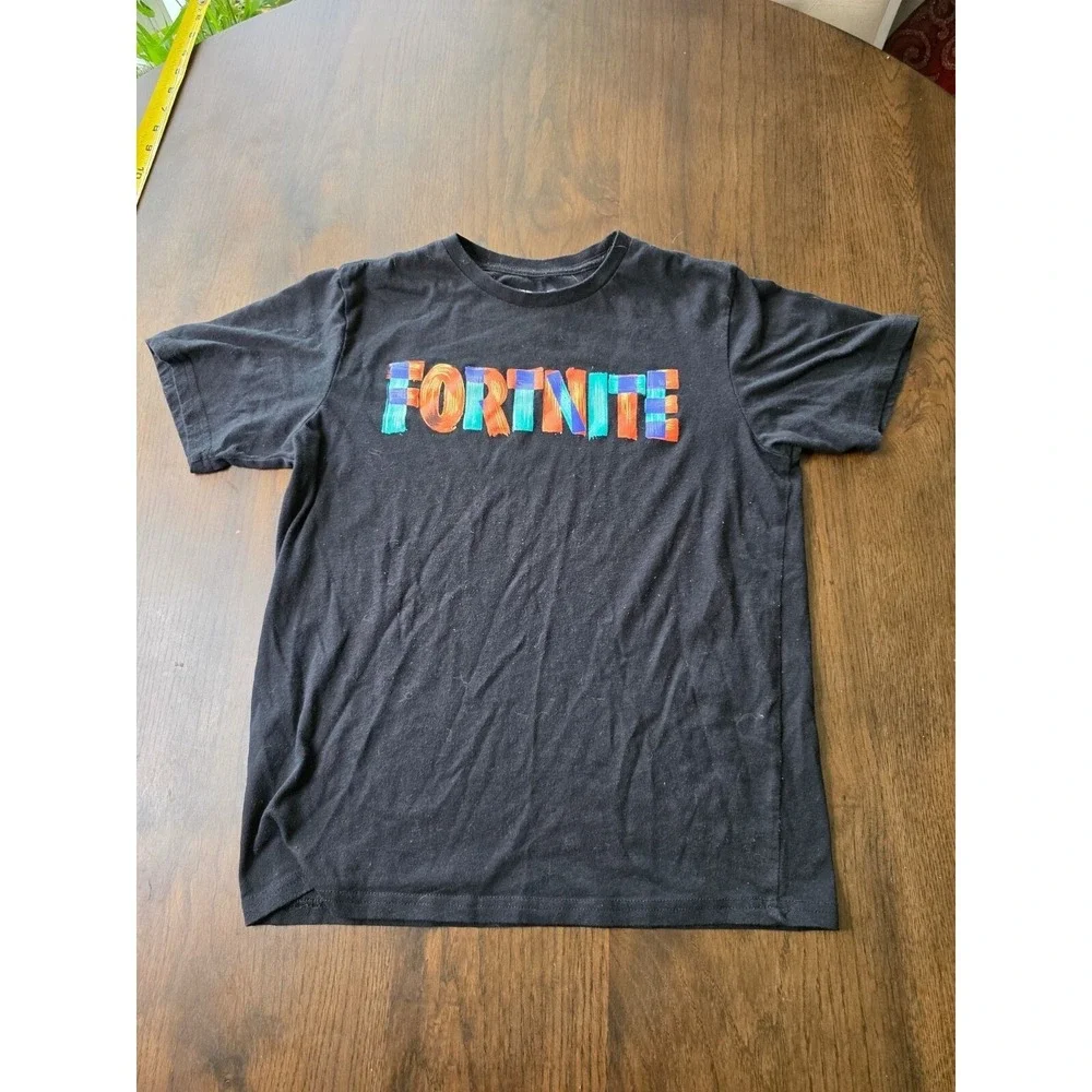 Fortnite Kids Black T-Shirt With Vibrant Multicolor Logo Design